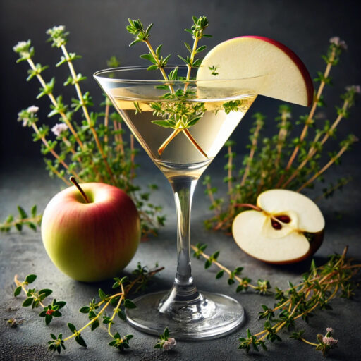 Apple Thyme Gin Martini